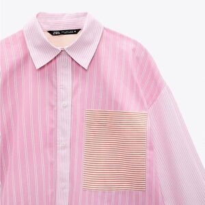 ZARA STRIPED POPLIN SHIRT